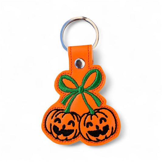 Pumpkin Bow Keychain
