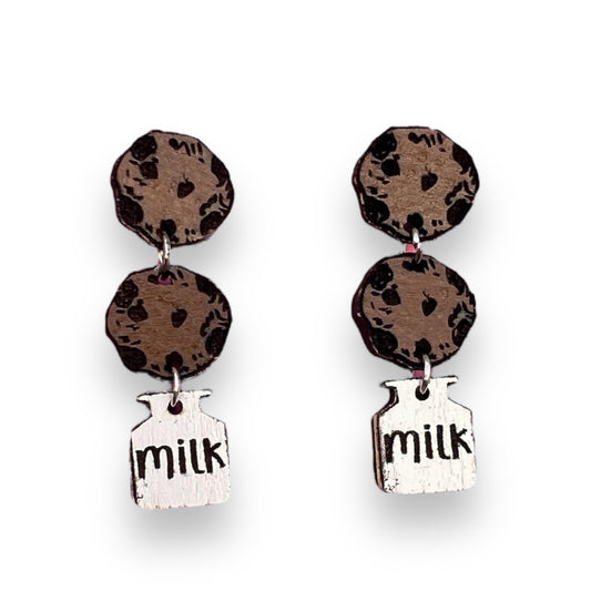 Milk & Cookies Christmas Earrings
