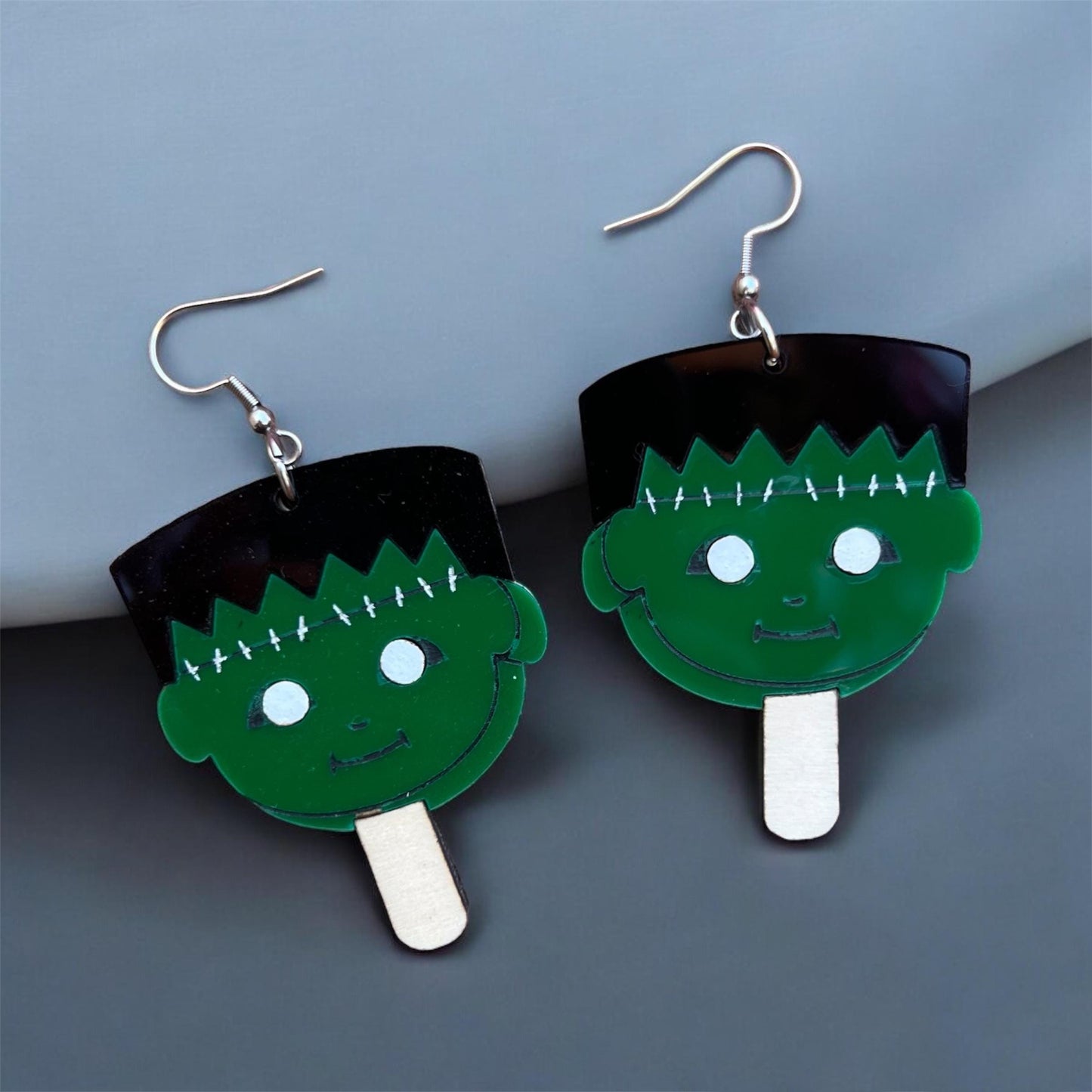 Frankenstein Popsicle Earrings