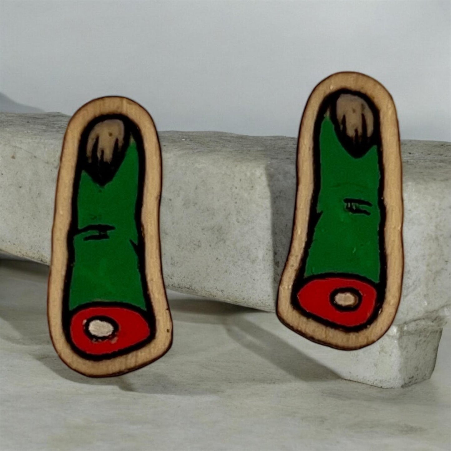 Zombie Finger Post Earrings
