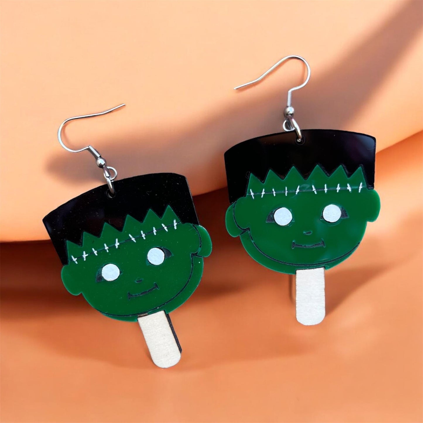 Frankenstein Popsicle Earrings