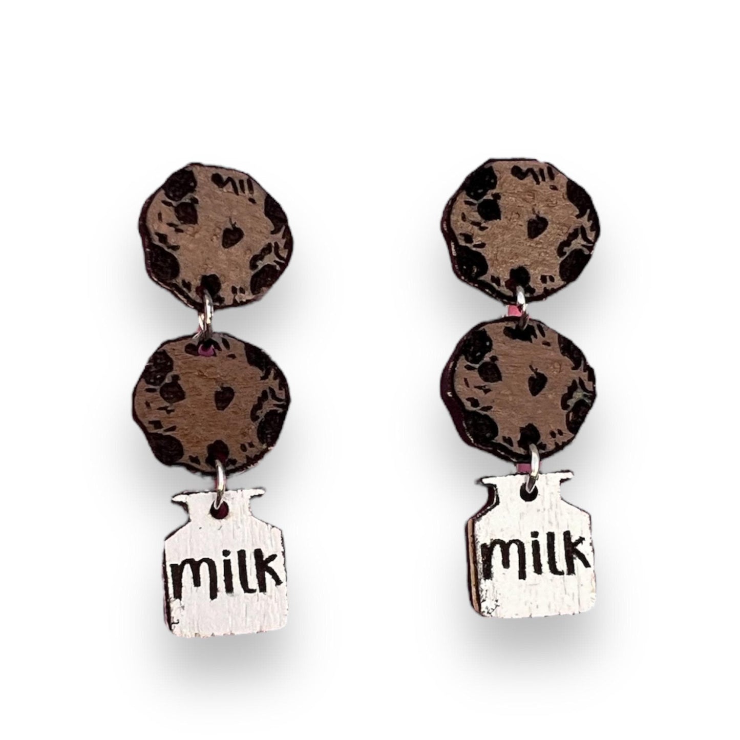 Milk & Cookies Christmas Earrings