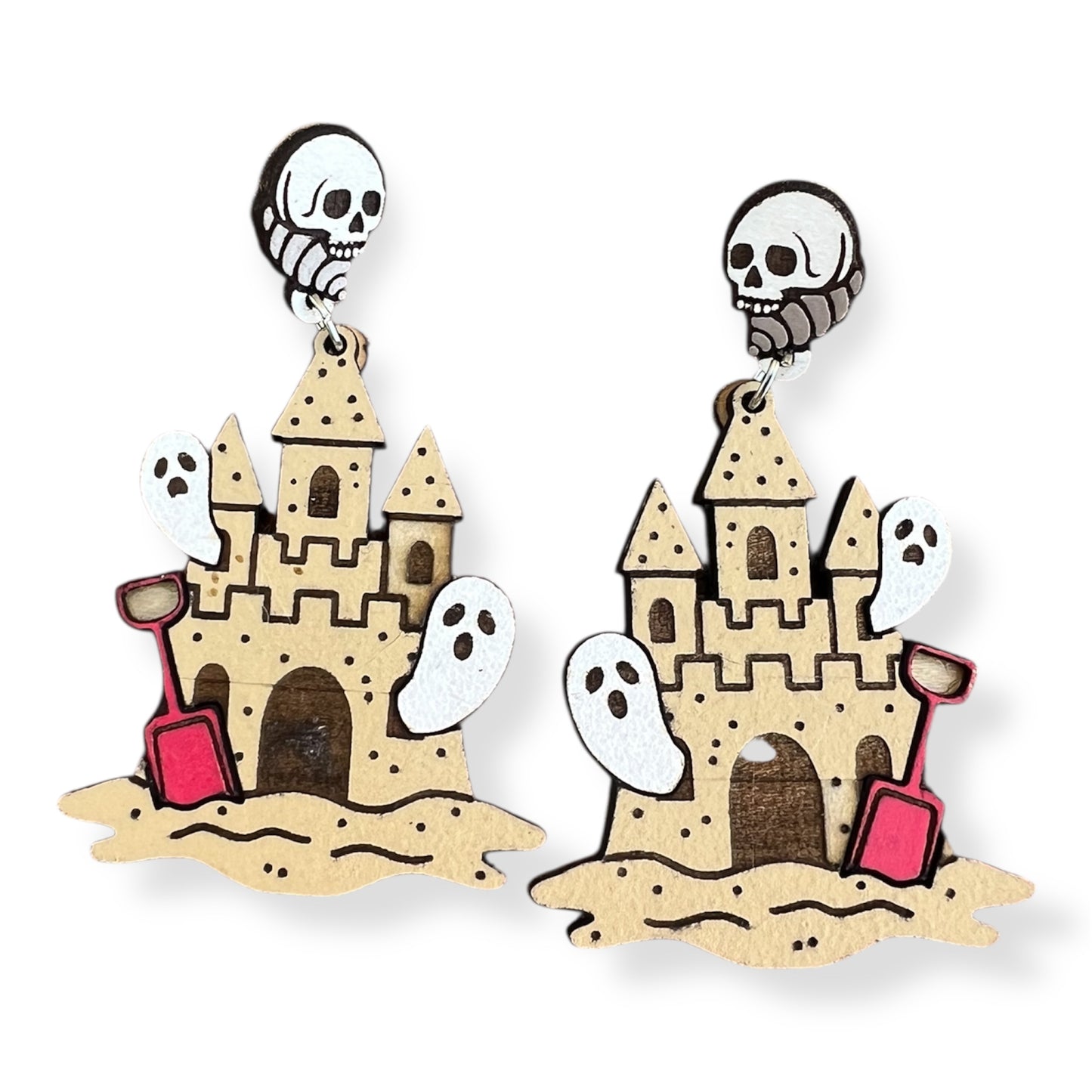 Haunted Sand Castle Dangle Earrings