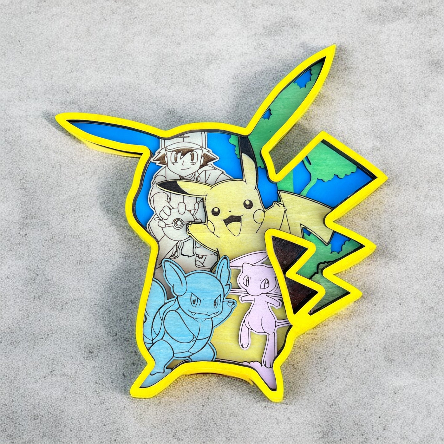 Layered 3D Monster Trainer Inspired Decor