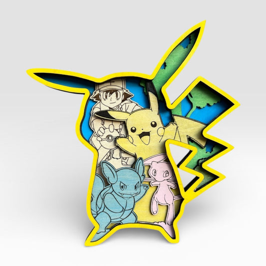 Layered 3D Monster Trainer Inspired Decor