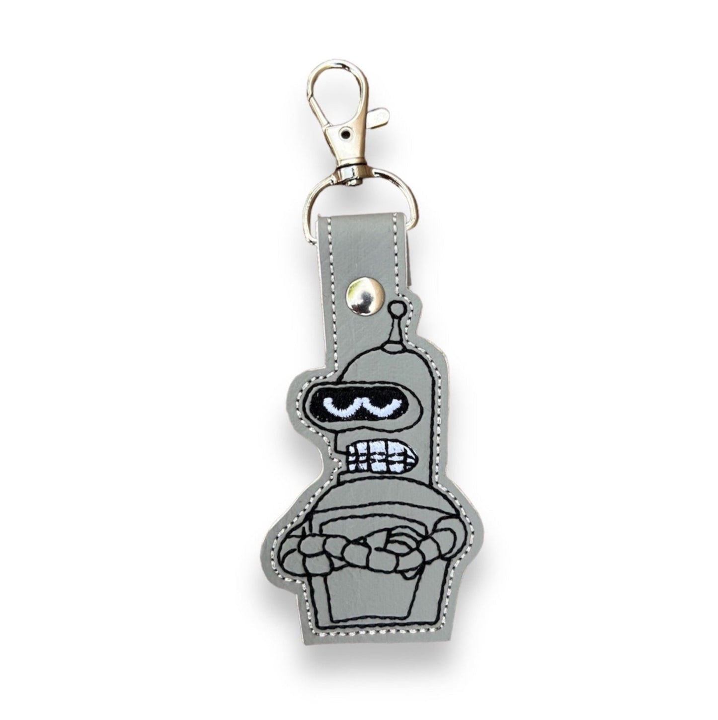 Shiny Metal Robot Keychain