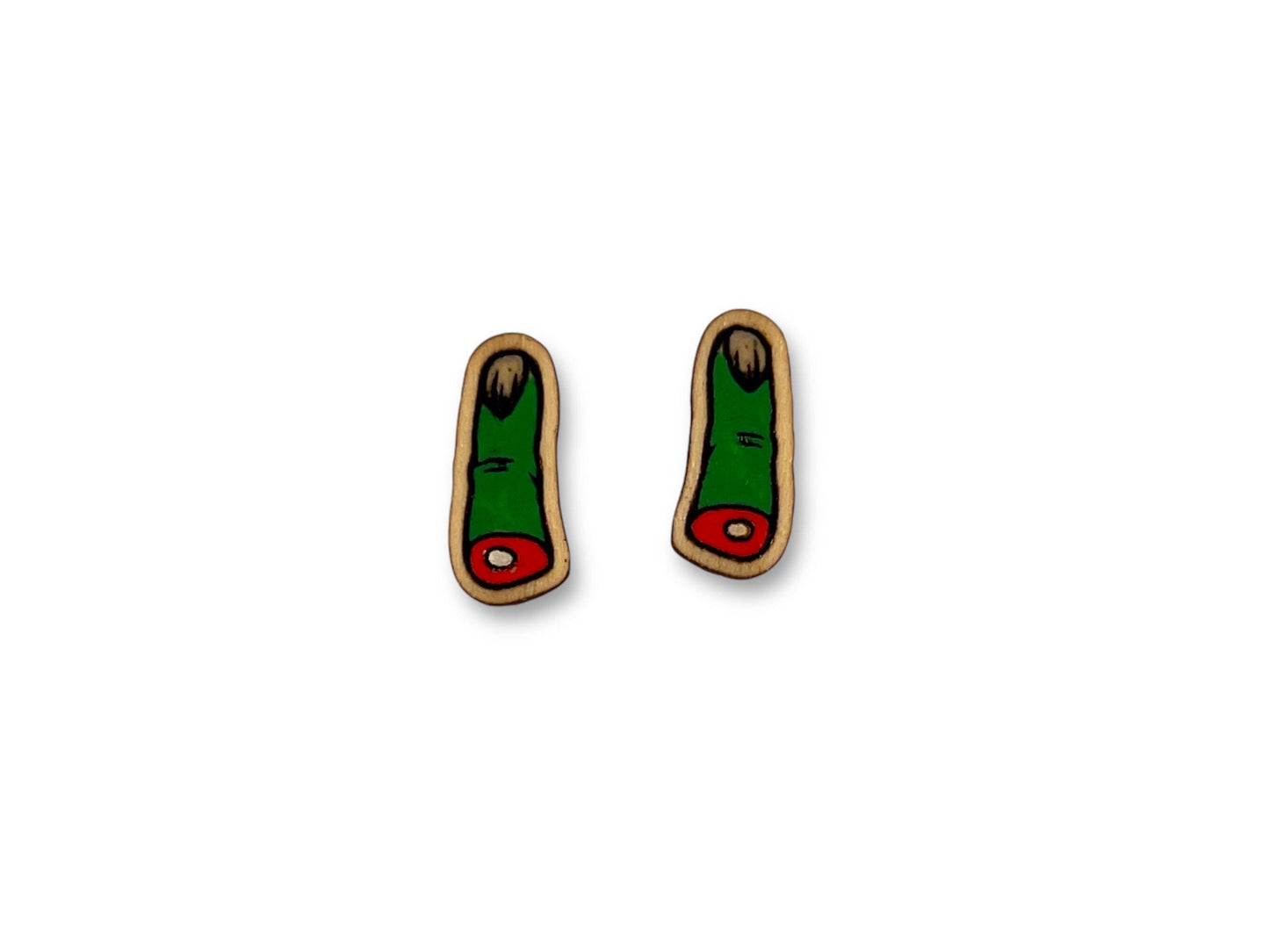 Zombie Finger Post Earrings